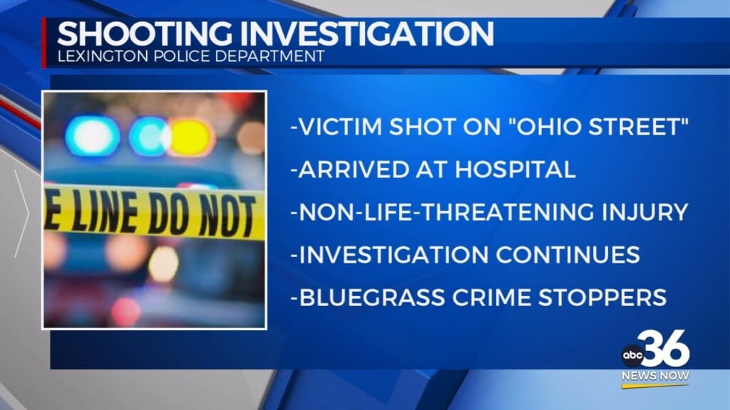 Shooting Investigation On Ohio Street Continues In Lexington