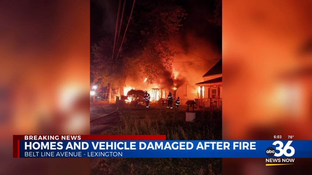 Homes And Vehicle Damaged After Fire In Lexington