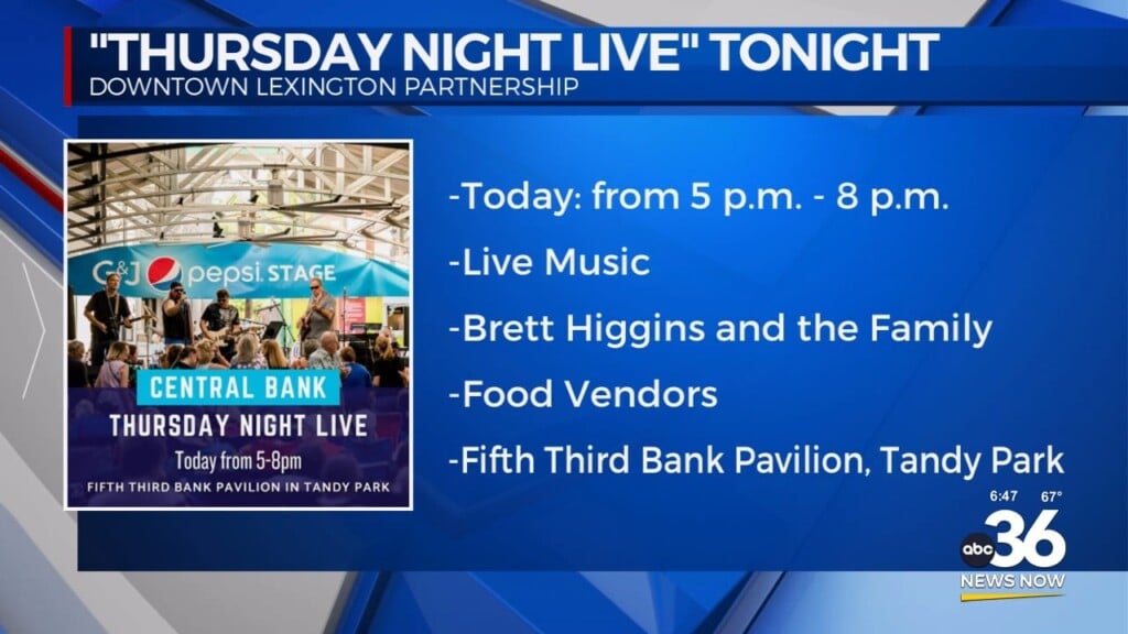 "thursday Night Live" Tonight At Tandy Park