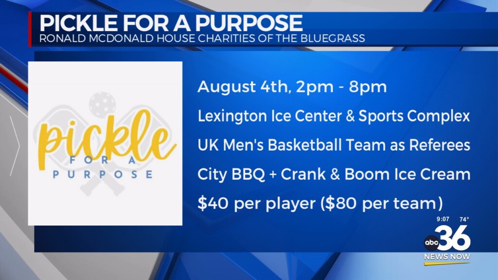 Play Pickle Ball For Ronald Mcdonald House And Meet U.k. Basketball!