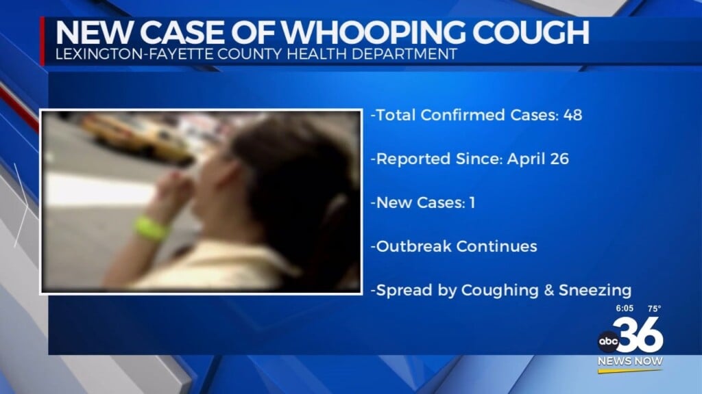 Whooping Cough Outbreak Continues, 48 Confirmed Cases 072324
