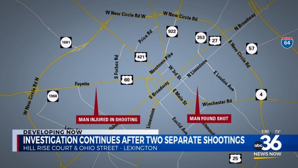 Lexington Police Investigate 2 Separate Shootings Wednesday Afternoon And Evening