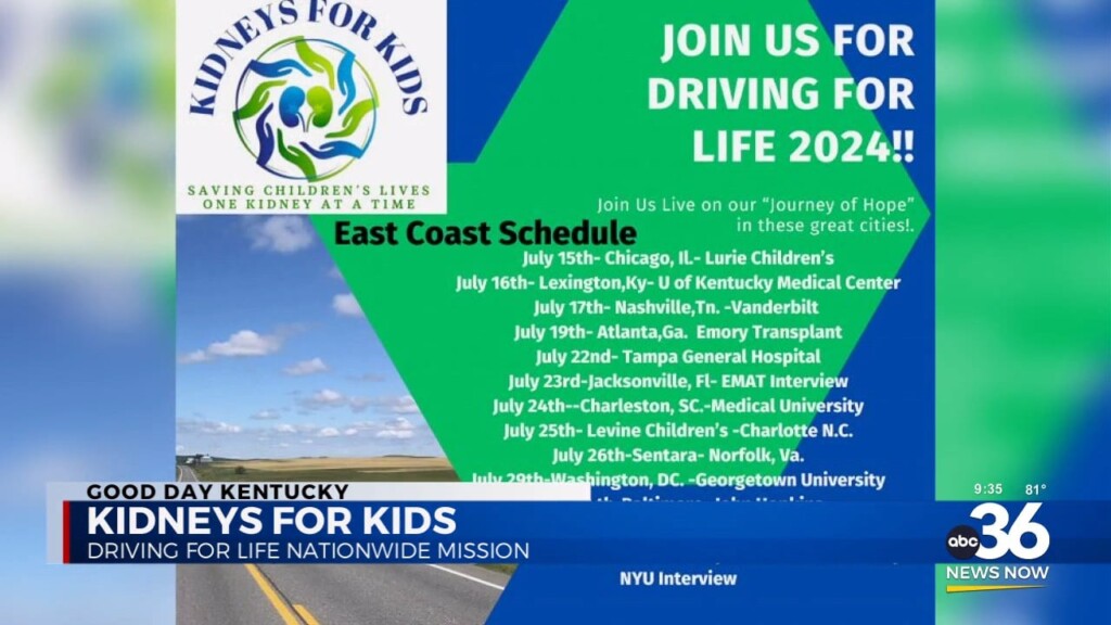 Brian Martindale Joins Us To Explain Driving For Life The Kidneys For Kids Program