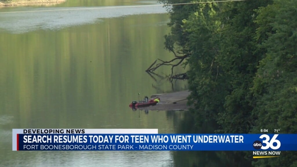 Search Continues For Teen Who Went Under Water In Madison County