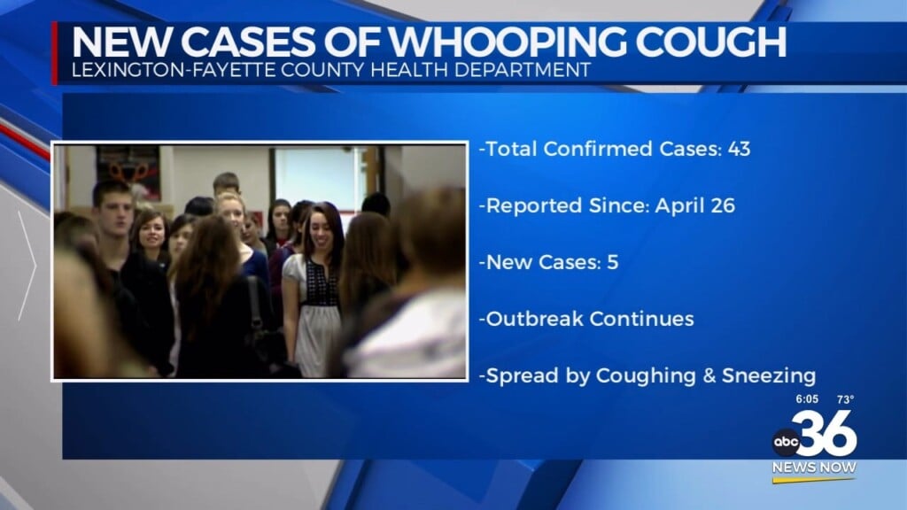 New Cases Of Whooping Cough In Lexington
