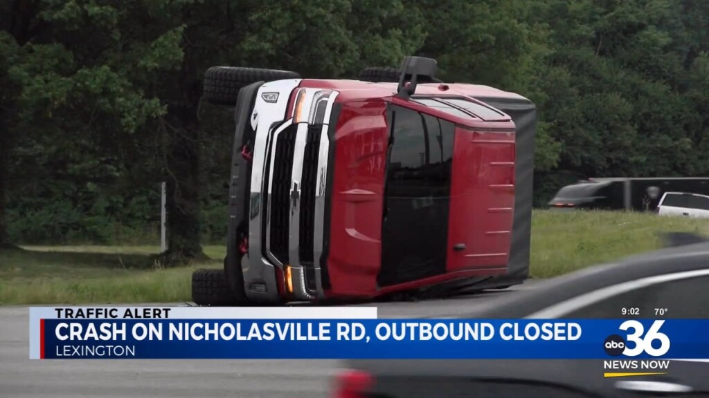 Car Flipped On Outbound Nicholasville Road