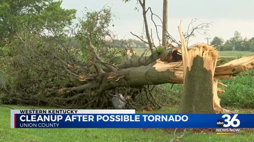 Cleanup After Possible Tornado In Union County