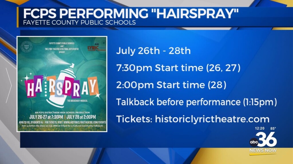 Fayette County Public Schools Come In To Speak About Their Upcoming Production Of Hairspray At The Lyric Theatre