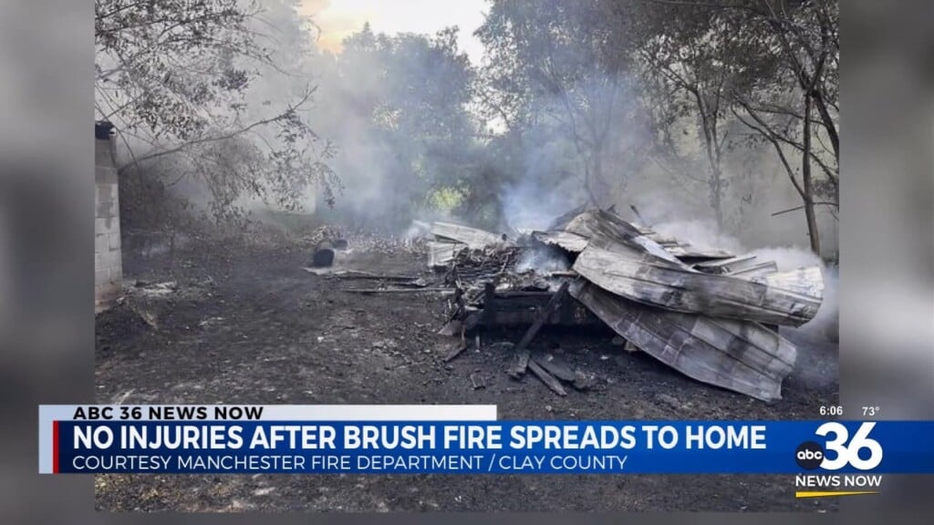 No Injuries After Brush Fire Spreads To Home In Clay County