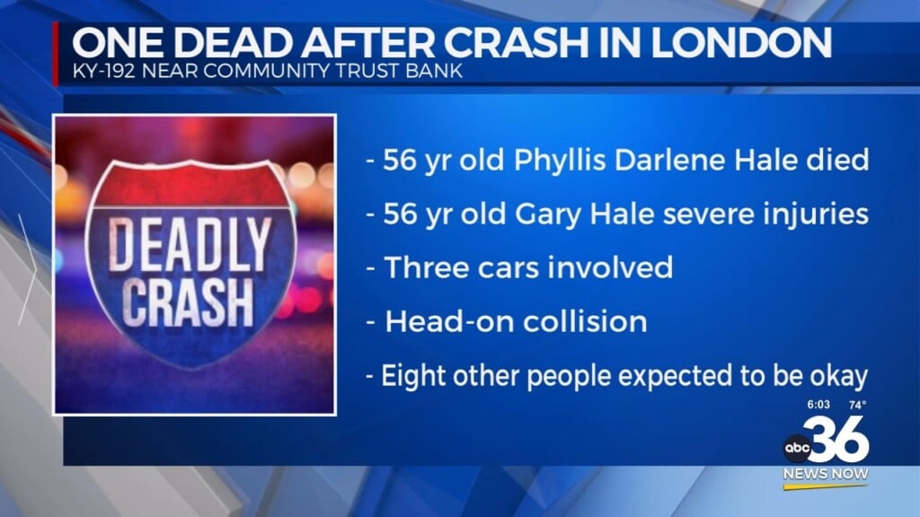 One Person Is Dead After A Crash In London