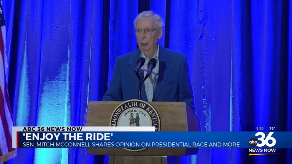 Senator Mcconnell Speaks On Presidential Race, Wars In Middle East And Ukraine 082124