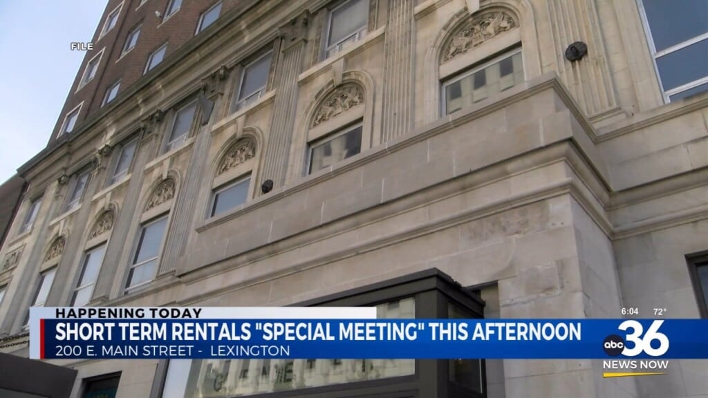 An Urban County Council Committee Will Hold A Special Meeting Today To Discuss Short Term Rentals