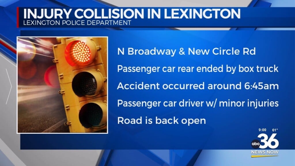 Wednesday Morning Injury Collision On North Broadway And New Circle