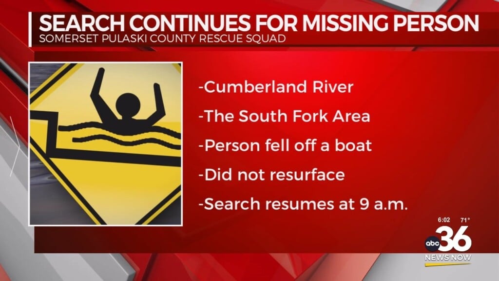 Search Continues For Person Who Fell Of A Boat In Somerset
