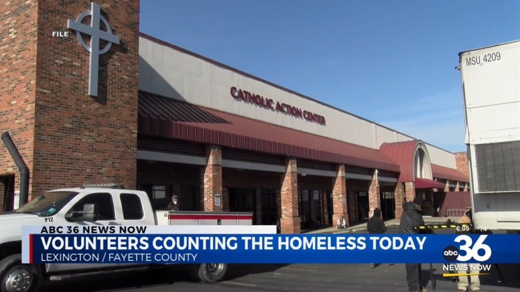 Volunteers With The Catholic Action Center Are Counting The Number Of Homeless In Lexington Today
