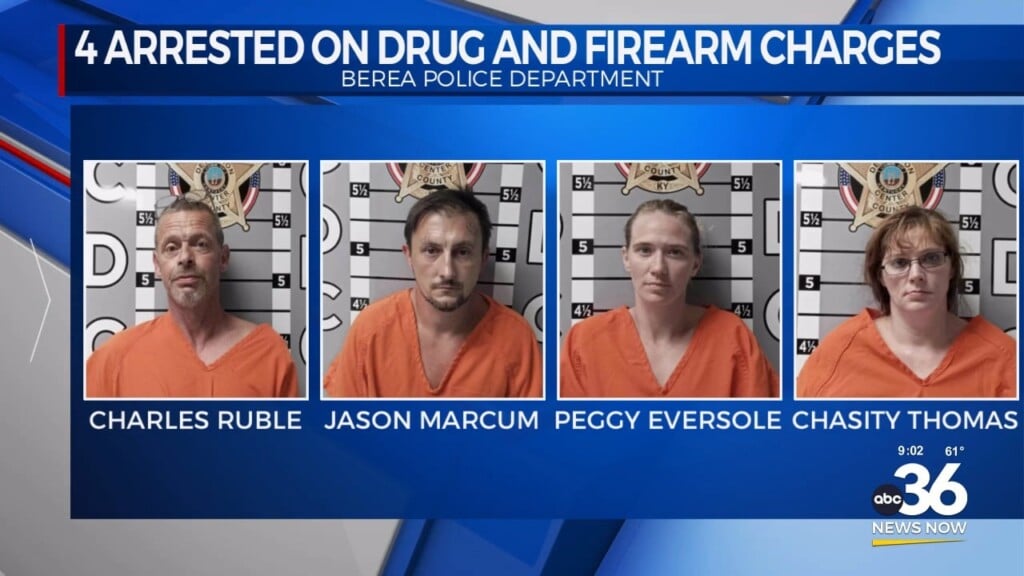 Berea Police Arrest 4 On Drug And Firearm Charges
