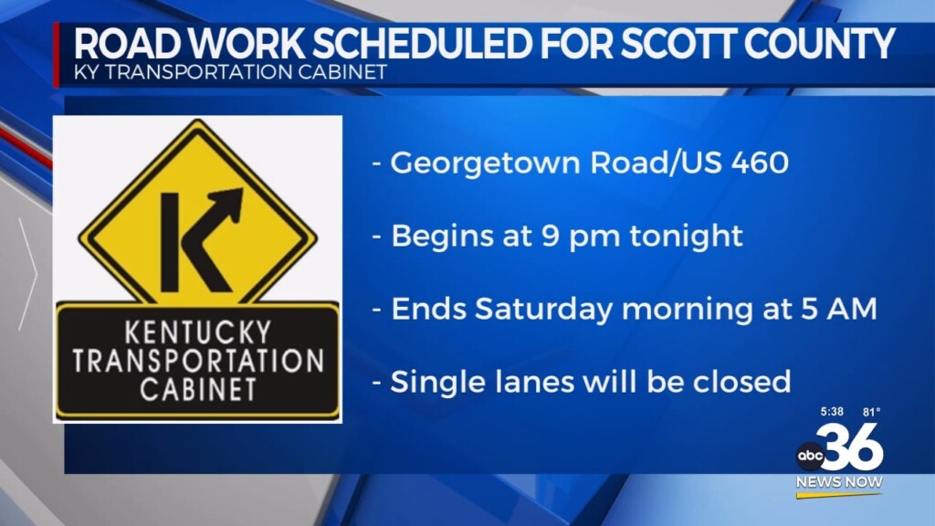 Roadwork Scheduled For Scott County 081224