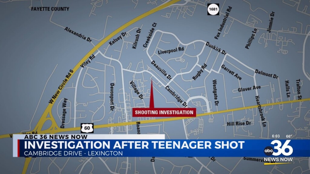 Teenager Shot On Cambridge Drive