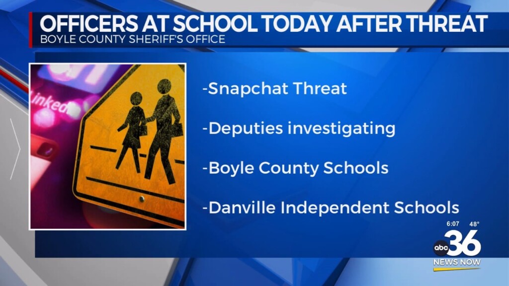 Boyle County Schools Will See A Large Police Presence On Campus Today Due To Social Media Threat