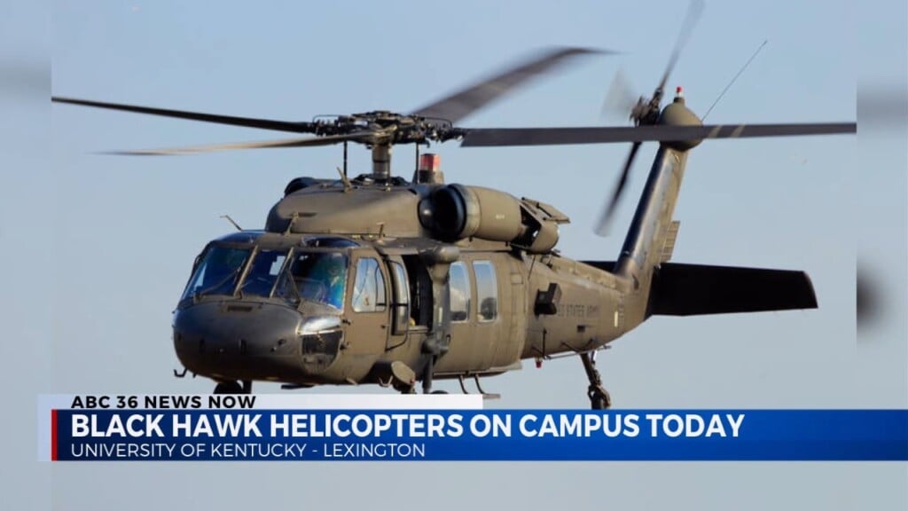Black Hawk Helicopters Display On Uk's Campus