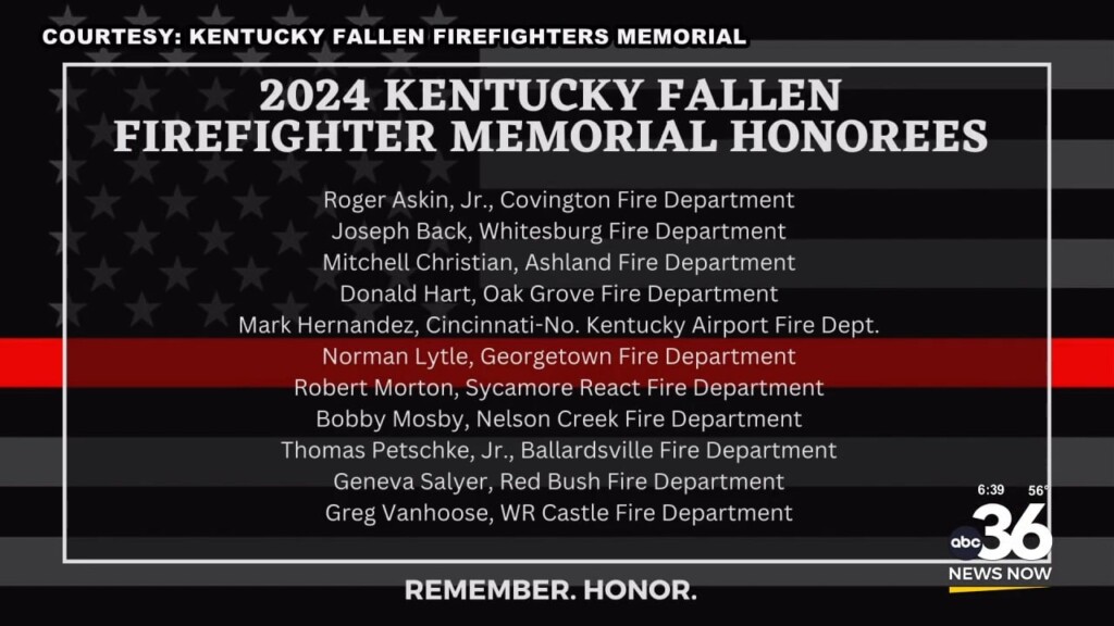 Eleven Names Added To Kentucky's Fallen Firefighter Memorial