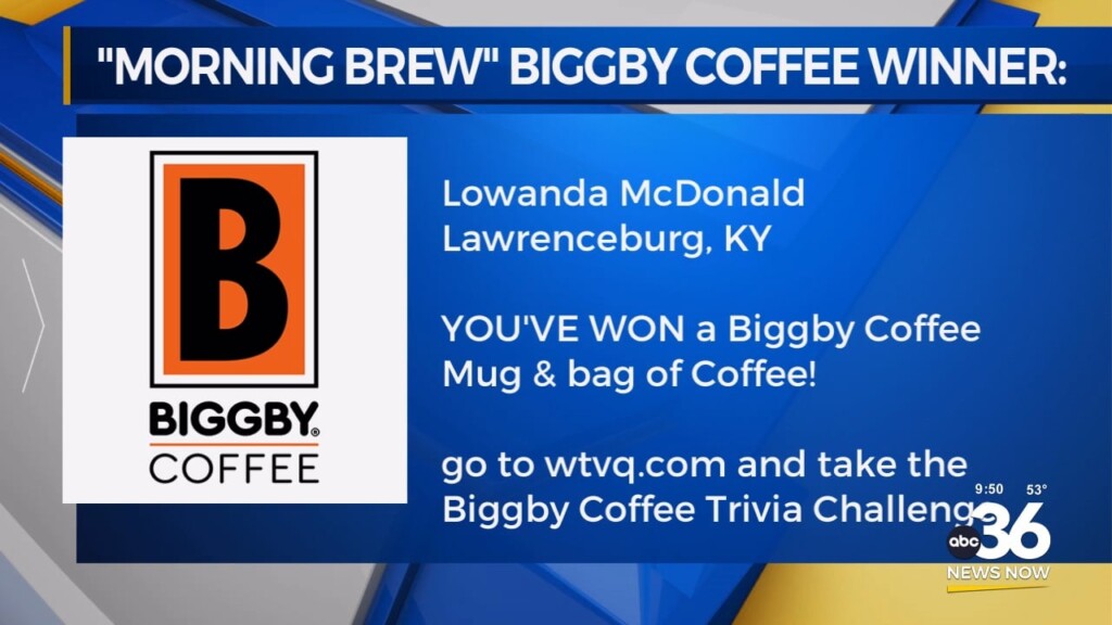 Morning Brew Biggby Coffee Winner Is Lowanda Mcdonald Of Lawrenceburg