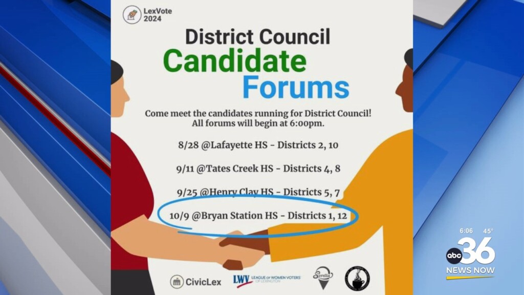 Lexington District Council Candidate Forum