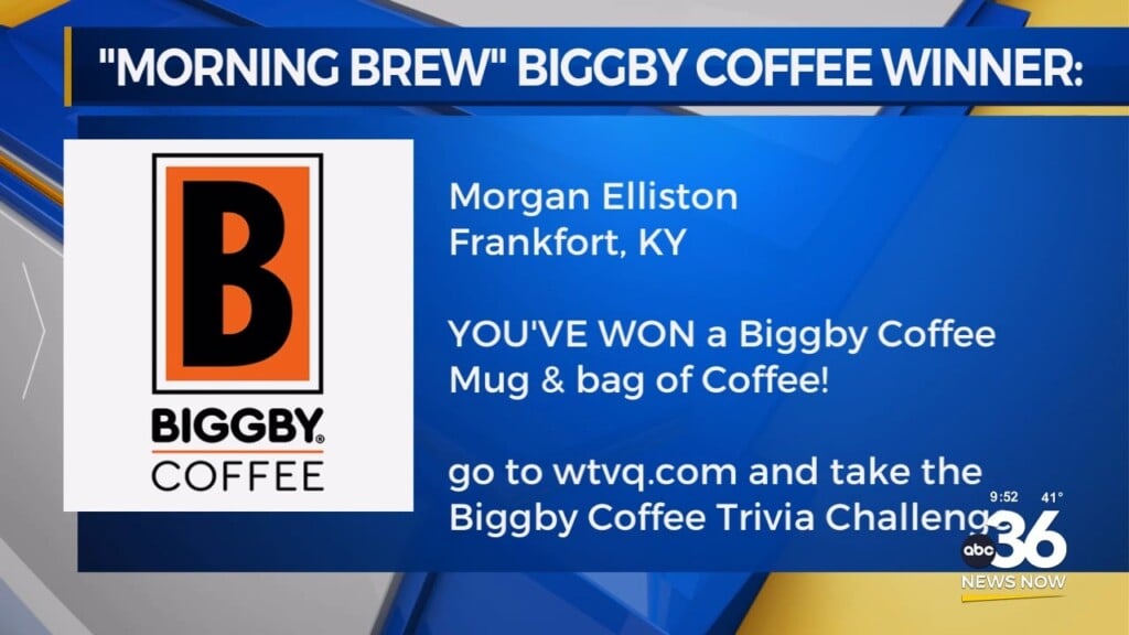 Morning Brew Biggby Coffee Winner Morgan Elliston Of Frankfort