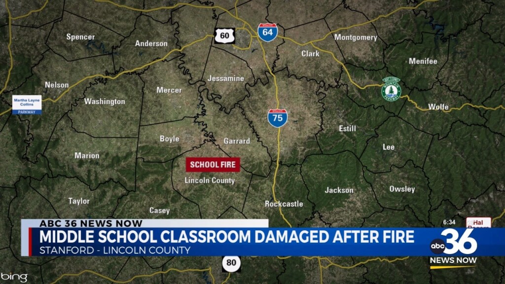 Middle School Classroom Damaged In Fire