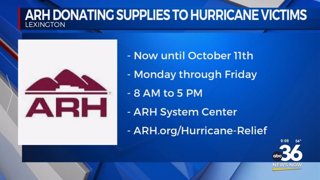 Appalachian Regional Healthcare Taking Donations For Hurricane Relief
