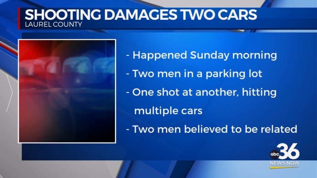 Shooting Damages Two Cars In Laurel County