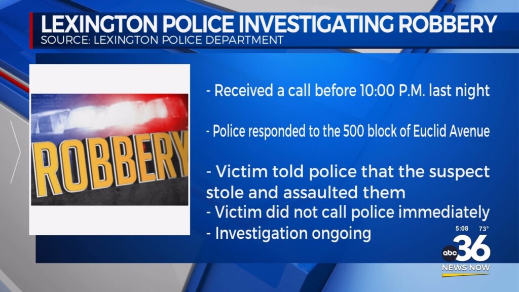 Police Investigating An Alleged Robbery And Assault Case 100824