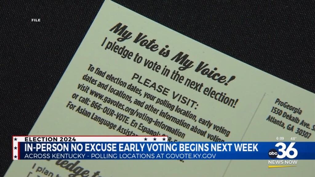 In Person No Excuse Early Voting