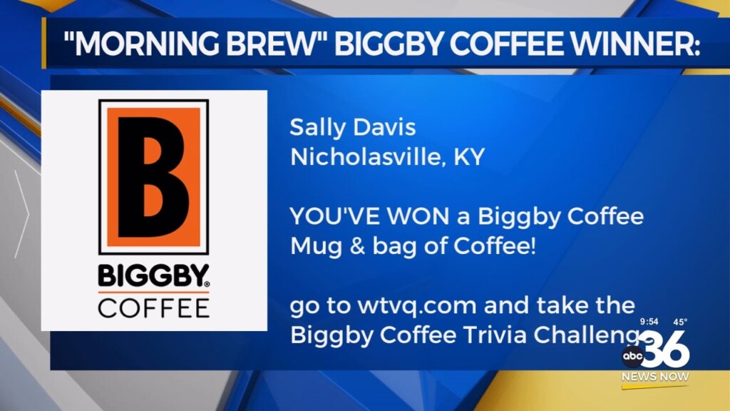 Morning Brew Biggby Coffee Winner Sally Davis Of Nicholasville