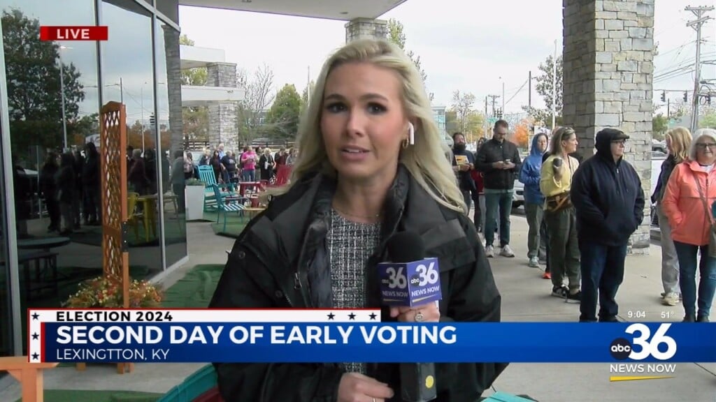 Second Day Of Early Voting With Jane Davenport At Eastside Library