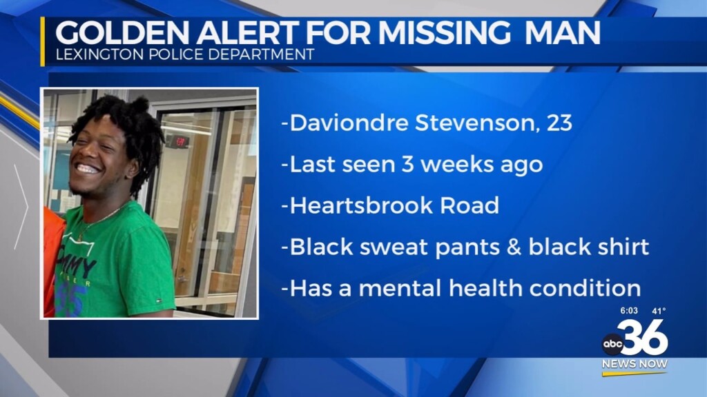 Golden Alert For Missing Man With Reported Mental Health Condition