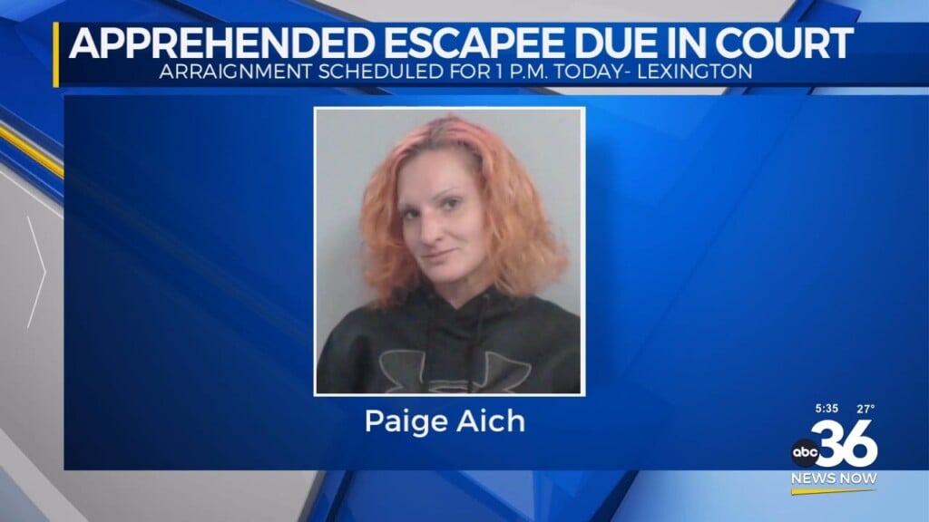 Apprehended Escapee Due In Court