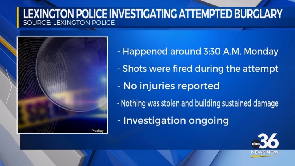 Lexington Police Investigating Attempted Burglary 120224