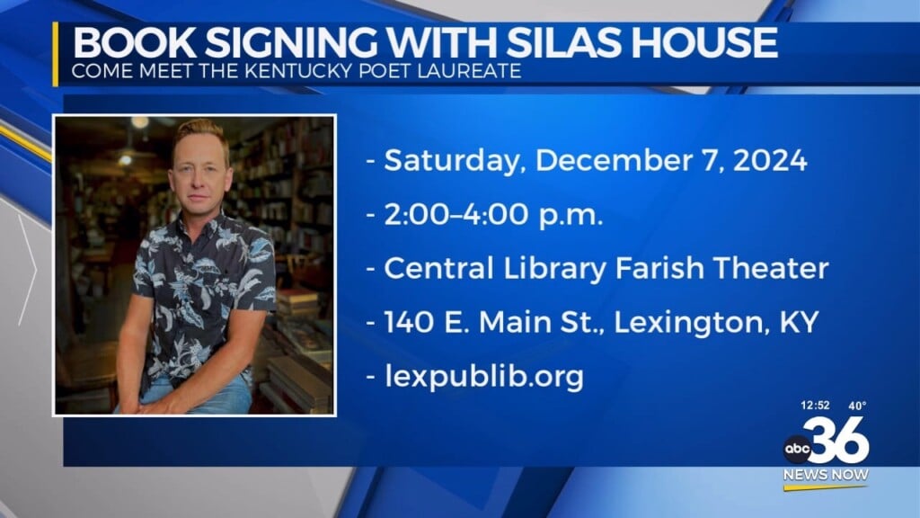 Lexington Public Library Hosts Book Signing With Silas House