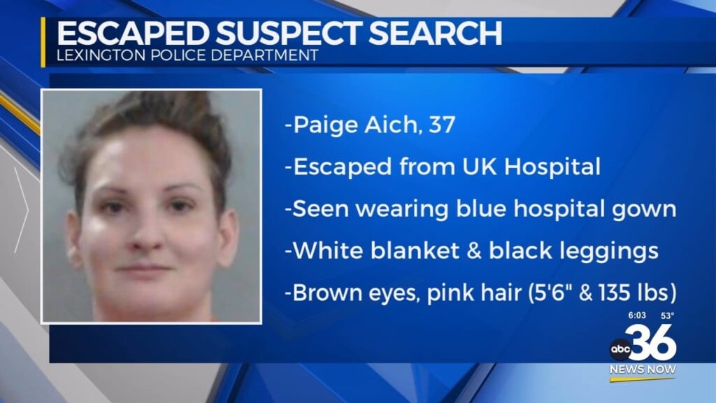 Escaped Suspect Search In Lexington