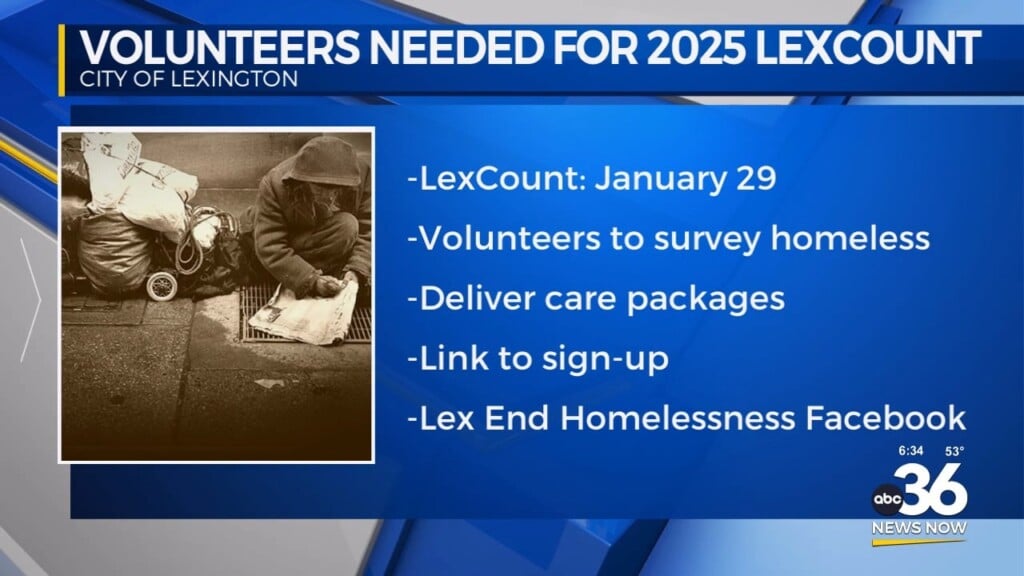 Volunteers needed for 2025 Lexington homeless survey WTVQ