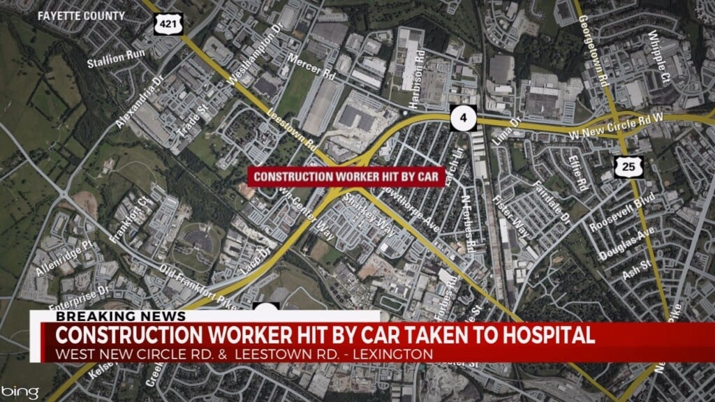 Construction Worker Hit By Car In Lexington