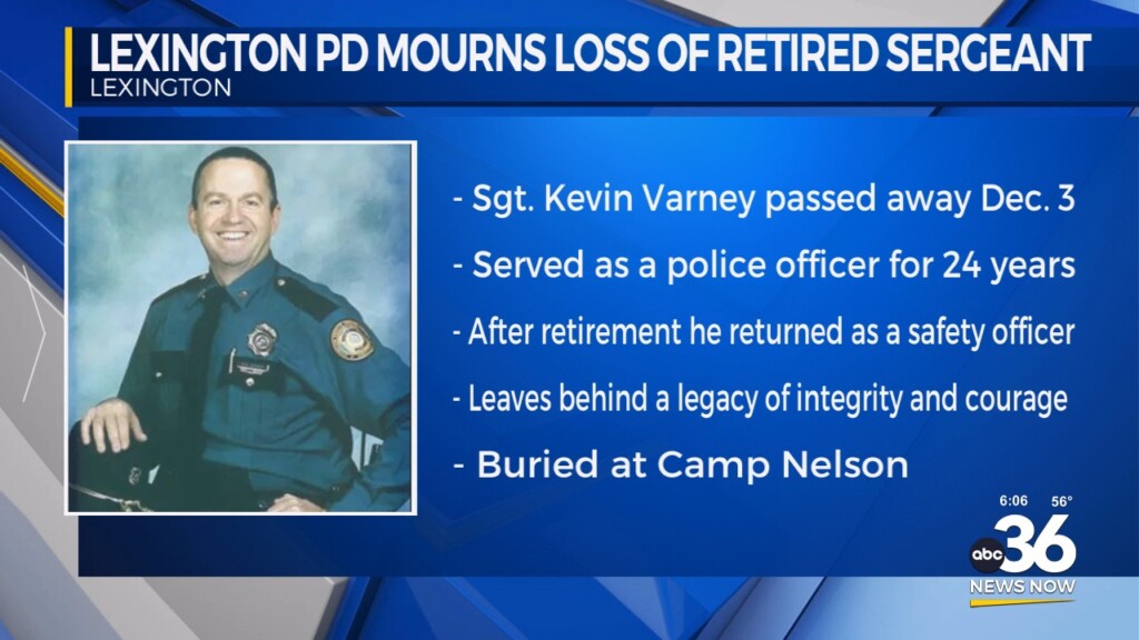 Lexington Police Department Mourns Loss Of Retired Sergeant