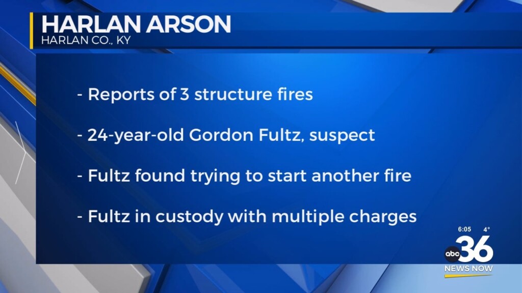 Harlan County Reports 3 Building Fires And One Suspect.