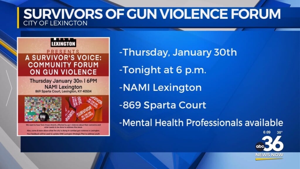 Nami Lexington Hosting A Forum For Survivors Of Gun Violence