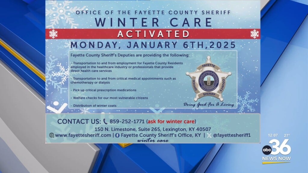 Sheriff's Winter Care Program