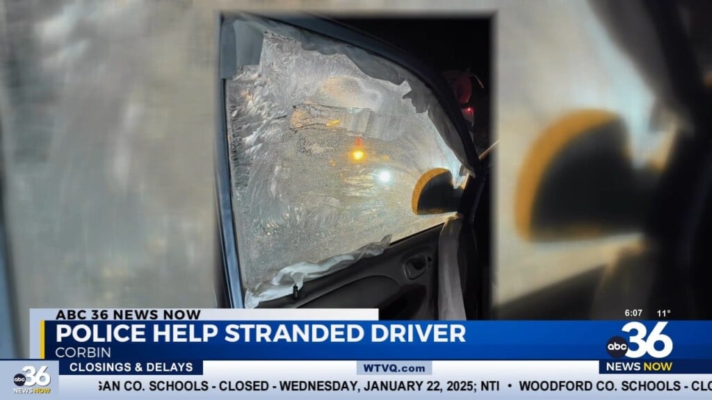 Police Help Stranded Driver
