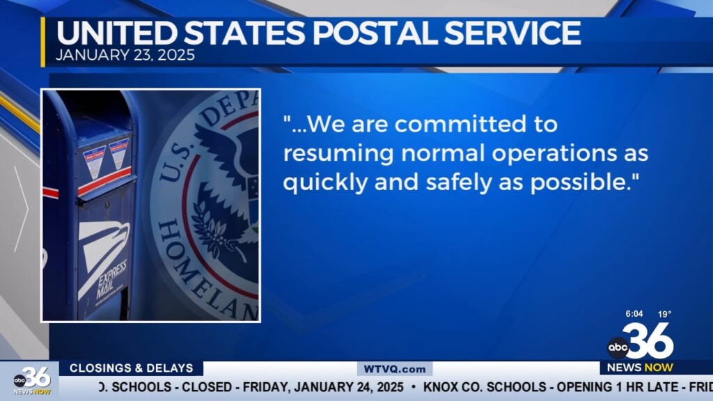 U.s.p.s Hoping To Get Back To Normal After Delays Due To Storms
