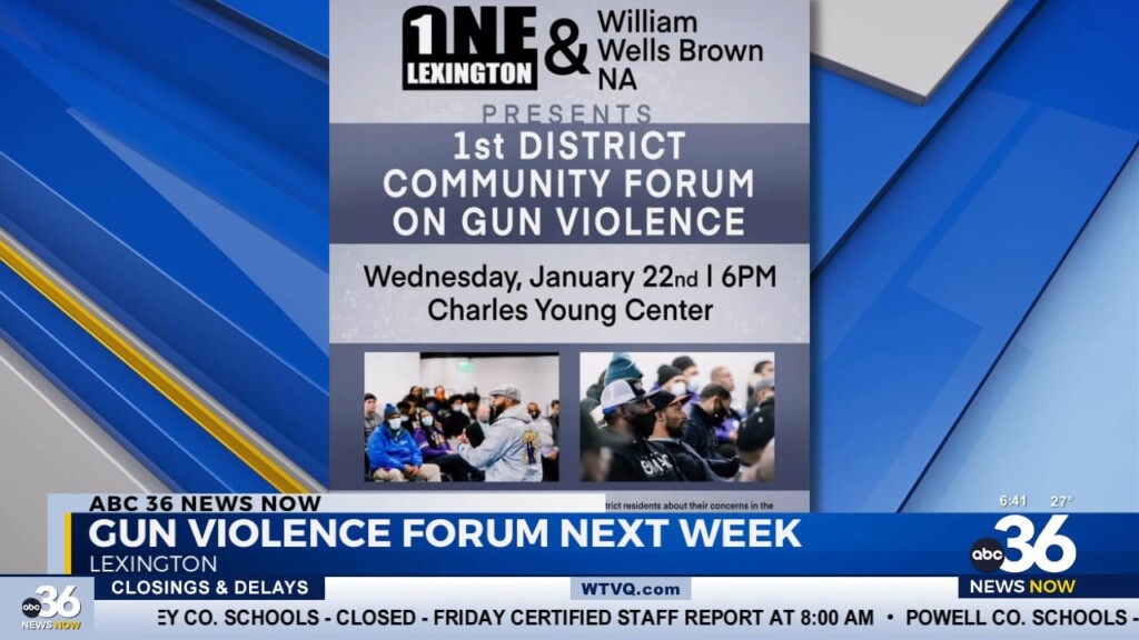 'one Lexington' To Hold A Gun Violence Prevention Forum
