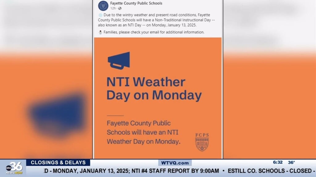 Nti Day For Fayette County Public Schools Due To Weather